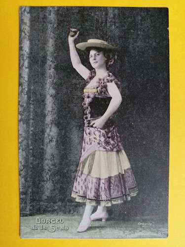 Old postcard woman frau artist - frau,